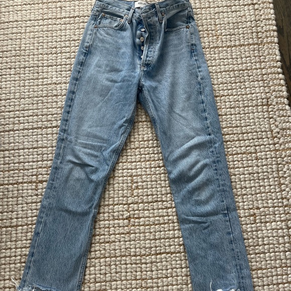 Agolde Riley High Rise - Zephyr wash - size 25 - EUC - Picture 5 of 5